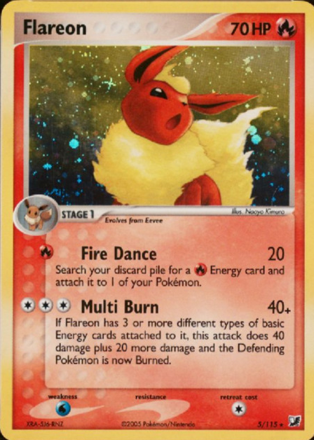 Flareon 2005 EX: Unseen Forces #005/115 Holo Price Guide - Sports