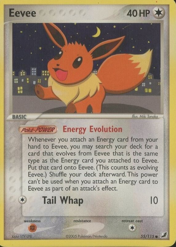 Eevee 2005 EX: Unseen Forces #055/115 Base PSA 10