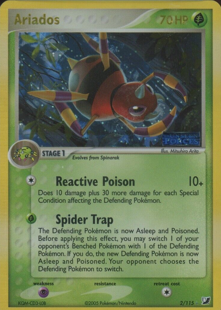 ariados pokemon card value stage 1 - SWSH09: Brilliant Stars Trainer Gallery [ULTRA RARE] Evolves from Spinarak Type Ariados 2005 EX: Unseen Forces