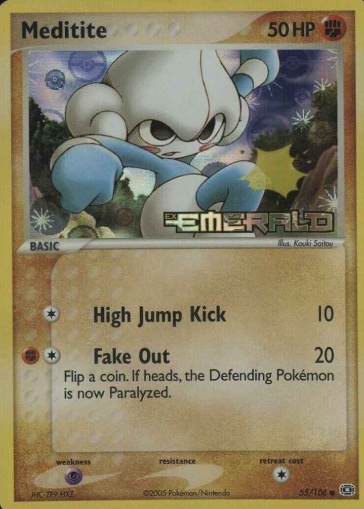 meditite pokemon card Meditite Hidden Legends NM, 65/101 Pokemon Card