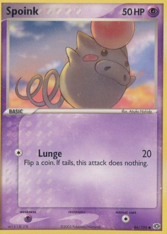 Spoink 2005 EX: Emerald #066/106 Base RAW TCG (NEAR MINT)