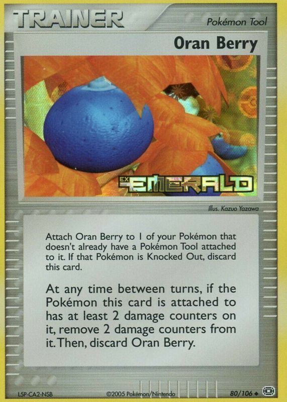 Oran Berry 2005 EX: Emerald #080/106 Reverse Holo PSA 10