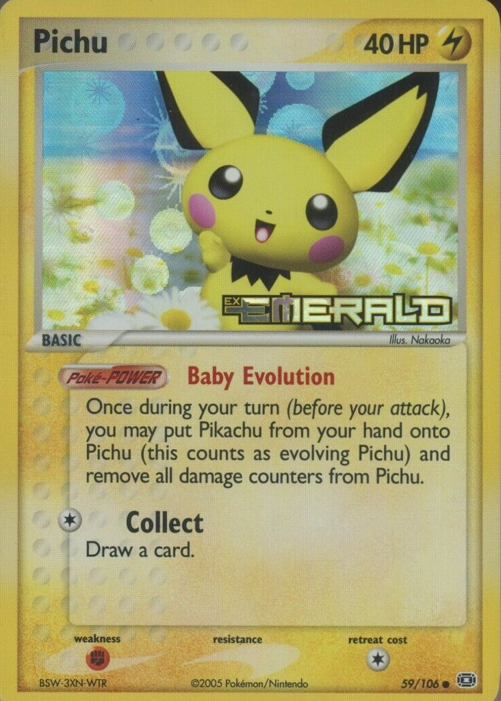 Pichu 2005 EX: Emerald #059/106 Reverse Holo Price Guide - Sports