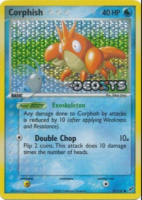 Corphish 2005 EX: Deoxys #057/107 Reverse Holo PSA 10