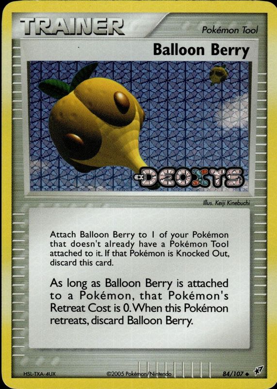 Balloon Berry 2005 EX: Deoxys #084/107 Reverse Holo RAW TCG (NEAR MINT)
