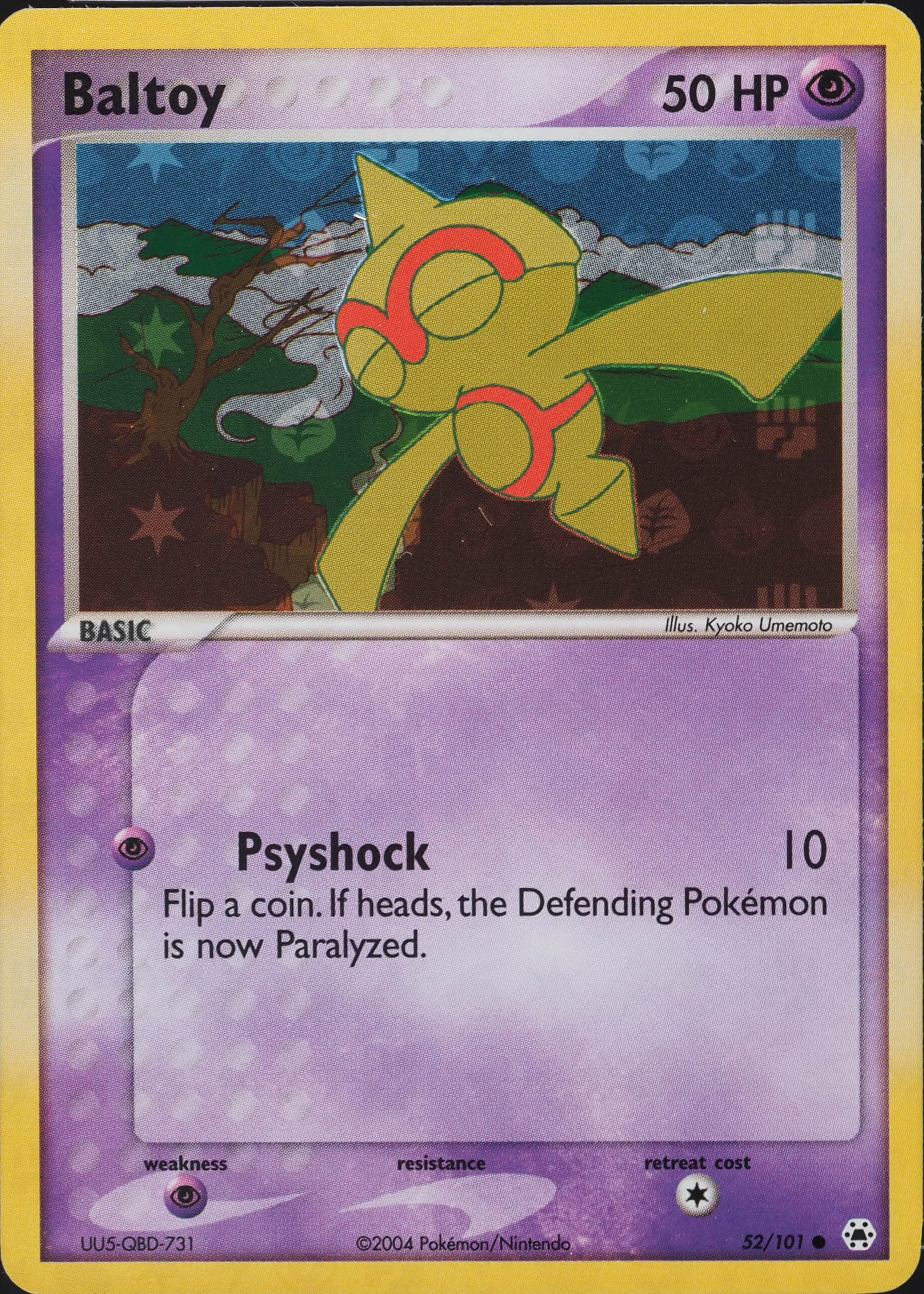 baltoy pokemon card value (31) XY Ancient Origins Colorless Spinning Attack (20) Weakness Psychic ×2 Resistance None None Retreat Cost Baltoy - 31/98 (Reverse Foil)