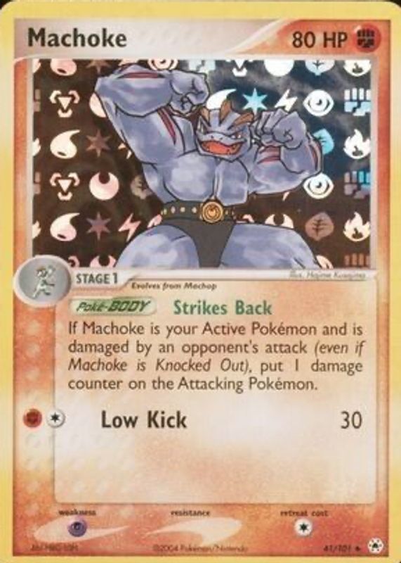 Machoke 2004 EX: Hidden Legends #041/101 Reverse Holo SGC 9