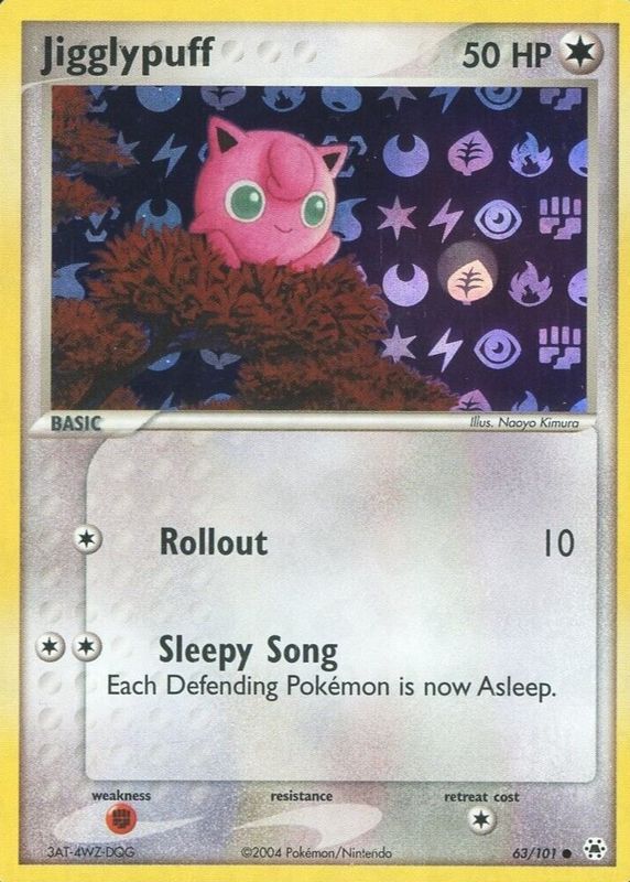 Jigglypuff 2004 EX: Hidden Legends #063/101 Reverse Holo PSA 9