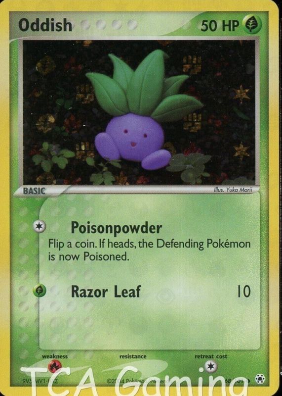 Oddish 2004 EX: Hidden Legends #068/101 Reverse Holo PSA 10