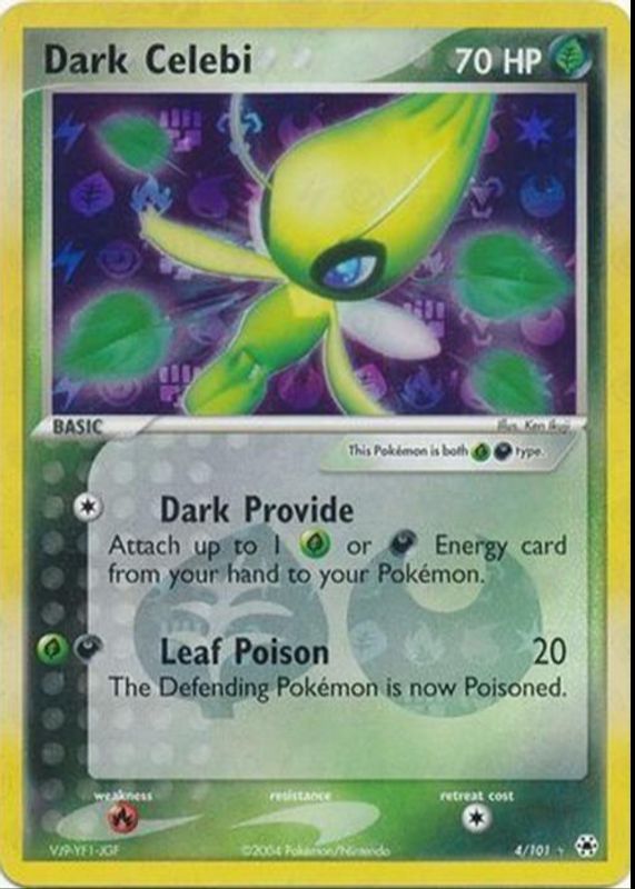 Dark Celebi 2004 EX: Hidden Legends #004/101 Reverse Holo SGC 10