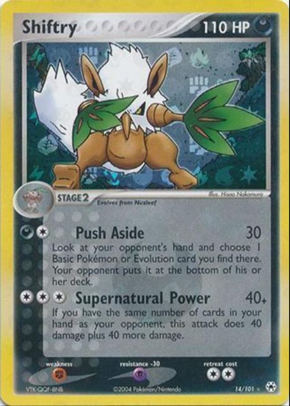 Shiftry 2004 EX: Hidden Legends #014/101 Reverse Holo RAW TCG (NEAR MINT)