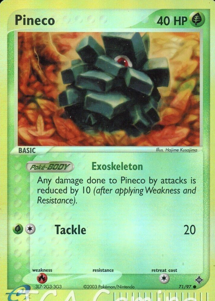 pineco pokemon card value 71/97 - Dragon Weakness / Resistance / Retreat Cost Pineco (Wisdom of Sea and
