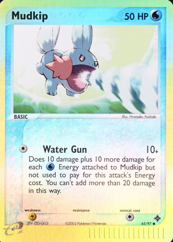 Mudkip 2003 EX: Dragon #65/97 Reverse Holo PSA 9