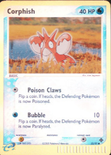 corphish pokemon card value 2003 EX: Dragon #54/97 Base Price Guide Colorless Bubble Beam (30) Flip a coin Corphish - Brilliant Stars #32