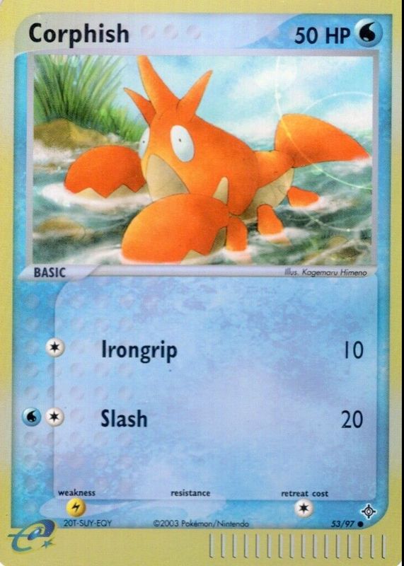 Corphish 2003 EX: Dragon #53/97 Reverse Holo SGC 9