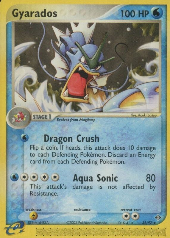 Gyarados 2003 EX: Dragon #32/97 Base PSA 10