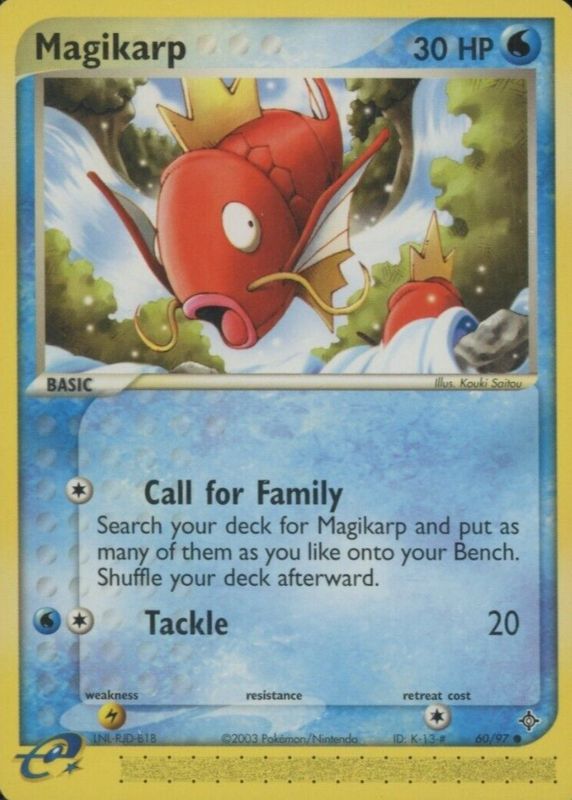 Magikarp 2003 EX: Dragon #60/97 Base PSA 8