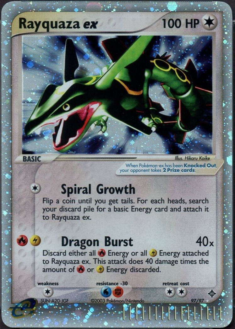レックウザEX ウルトラレア HP220 Rayquaza ex 2003 EX: Dragon #97/97 Holo Price Guide - Sports