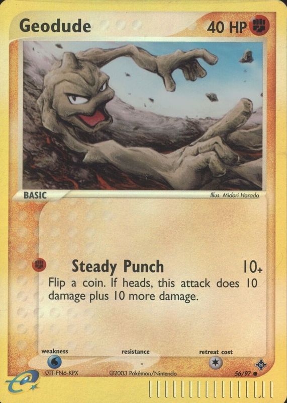 Geodude 2003 EX: Dragon #56/97 Reverse Holo SGC 9