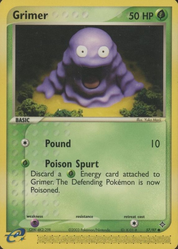 Grimer 2003 EX: Dragon #57/97 Base SGC 9.5