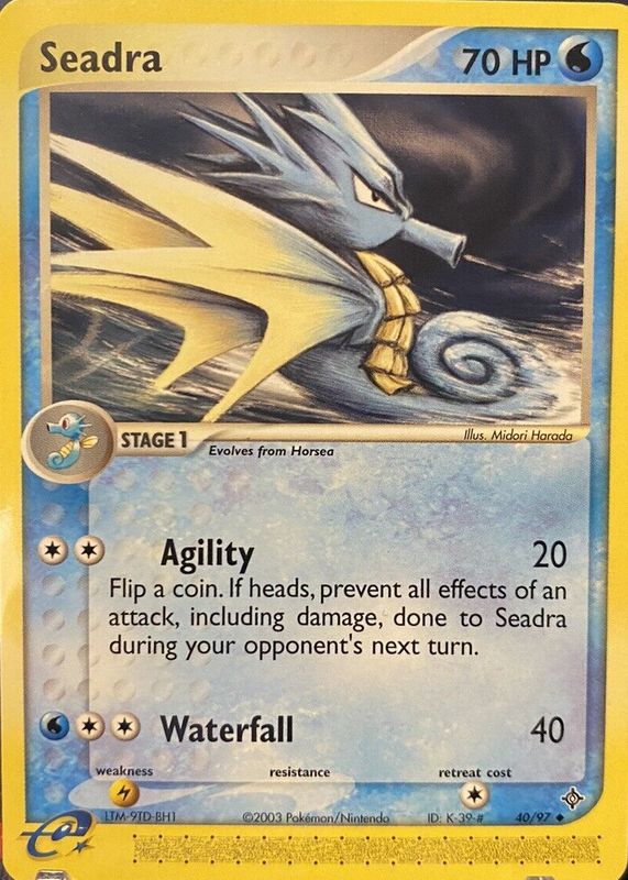 Seadra 2003 EX: Dragon #40/97 Base SGC 9.5