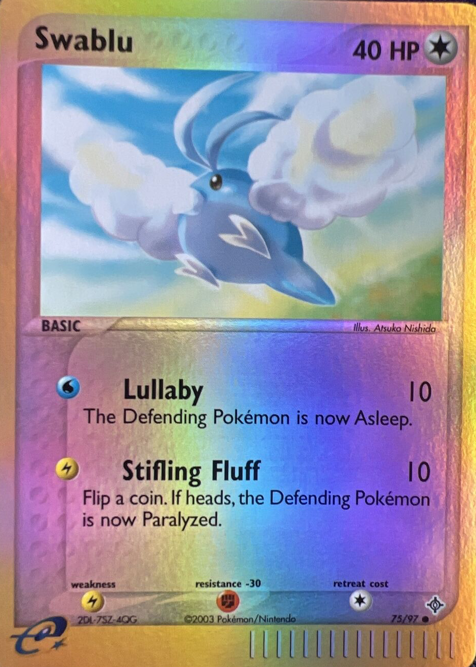 swablu pokemon card Amazon.com: Wo-Chien, Chien-Pao, Ting-Lu, and Chi-Yu - Paradox Rift -  Ruinous Legends Pokemon Card Set main image 0