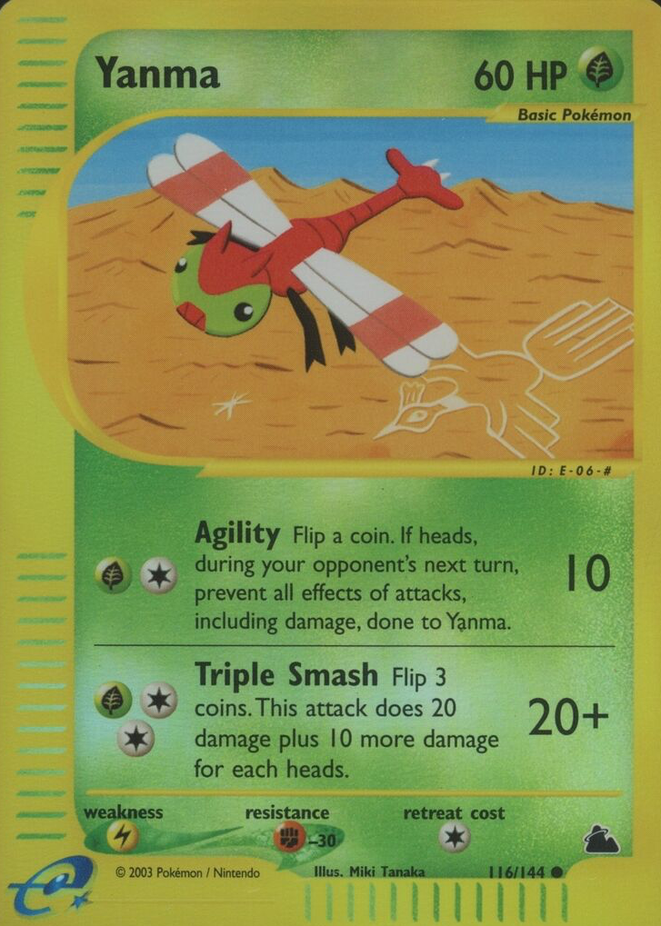 yanma pokemon card value There are 952 copies of the 1st Edition Holo graded by PSA; of those, just 14 have ever been graded a PSA 10. We have one ending Thursday night in our auction turn (10) You may switch this Pokmon with 1 of your Benched Pokmon Sell Yanma - EX Team