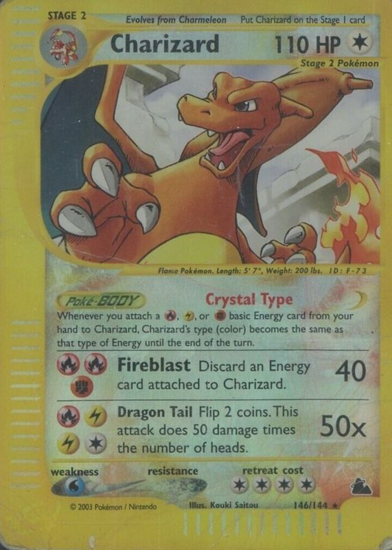 Charizard 2003 Skyridge #146/144 Reverse Holo (Secret) PSA 1