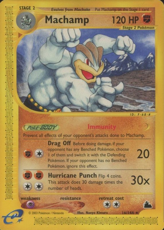 Machamp 2003 Skyridge #016/144 Base SGC 10