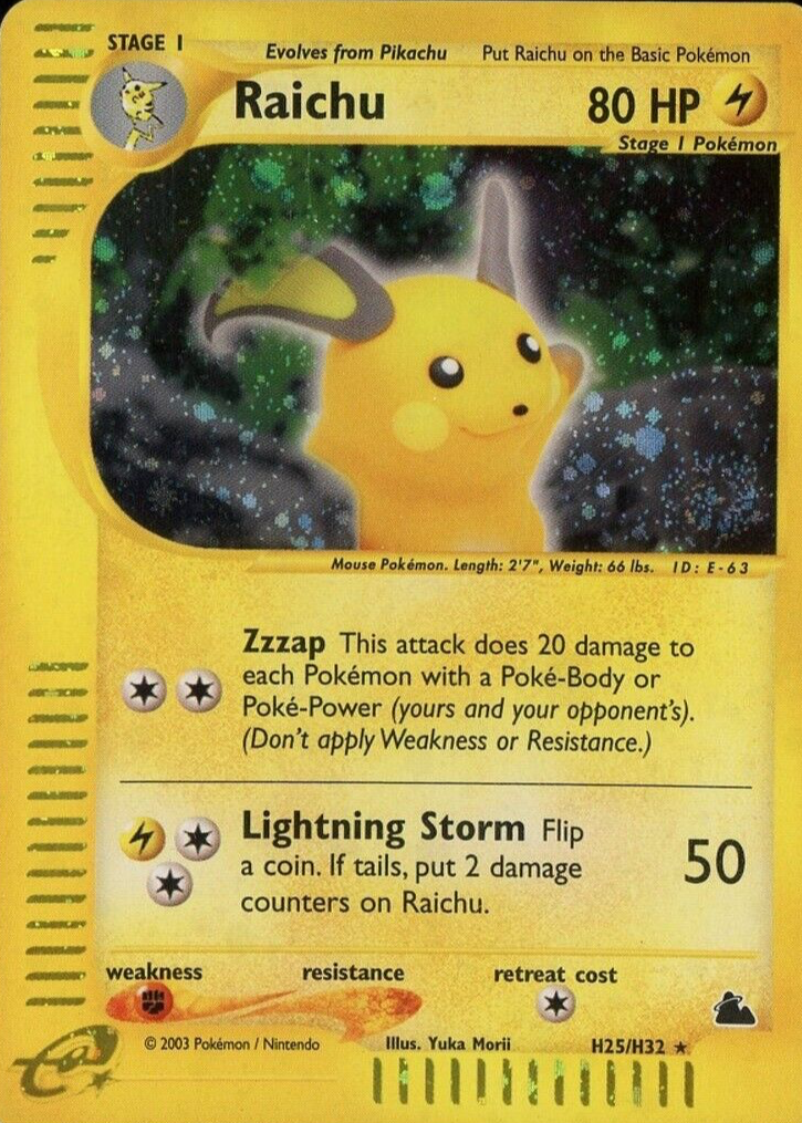 Raichu 2003 Skyridge #H25 Holo Price Guide - Sports Card