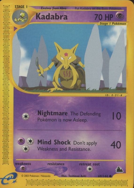 Kadabra 2003 Skyridge #069/144 Base SGC 9.5