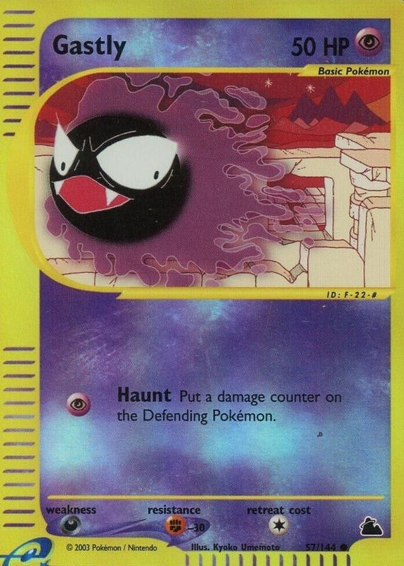 Gastly 2003 Skyridge #057/144 Reverse Holo BGS 9