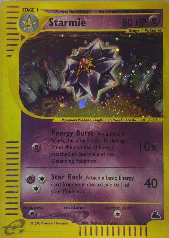 Starmie 2003 Skyridge #H28 Holo PSA 9