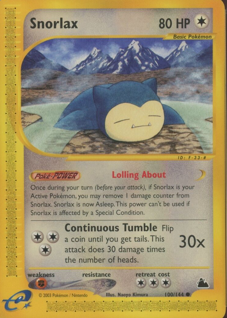 Snorlax 2003 Skyridge #100/144 Base Price Guide - Sports