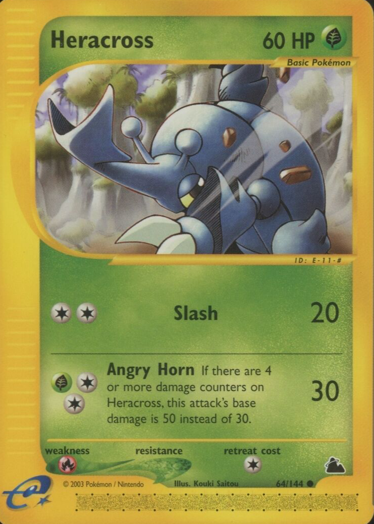 heracross pokemon card value Heracross 2003 Skyridge #064/144 Base Price Guide