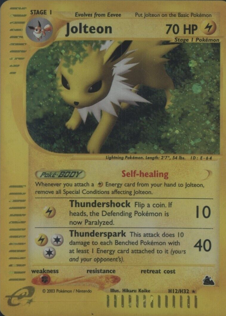 Jolteon 2003 Skyridge #H12 Holo Price Guide - Sports Card Investor