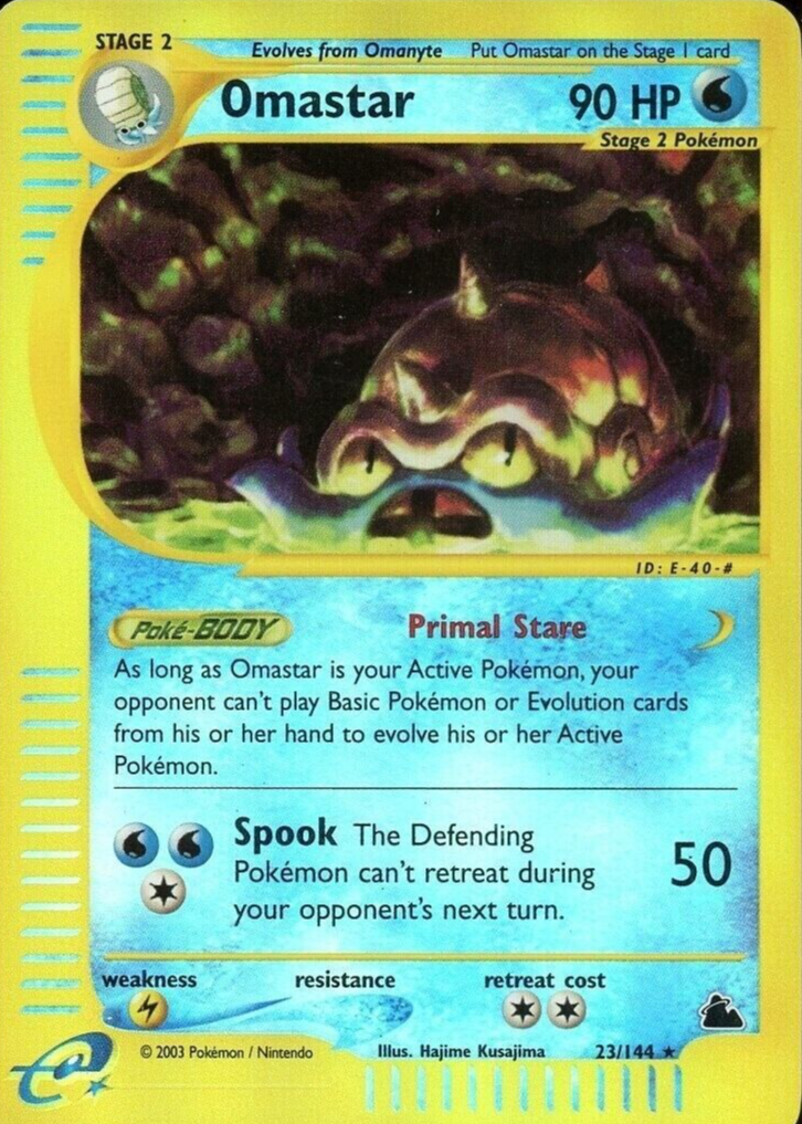 1995 omastar pokemon card value Misprint