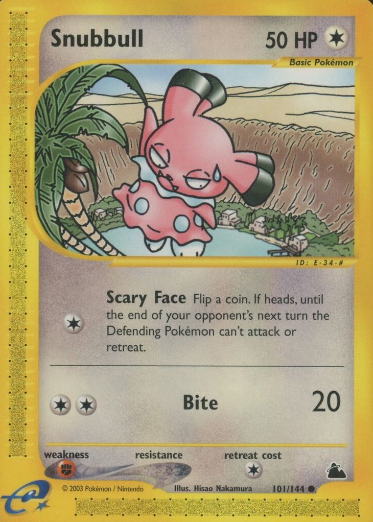 snubbull pokemon card detective pikachu casting this attack does 30 more damage. Snubbull-Holo Detective Pikachu Store Event