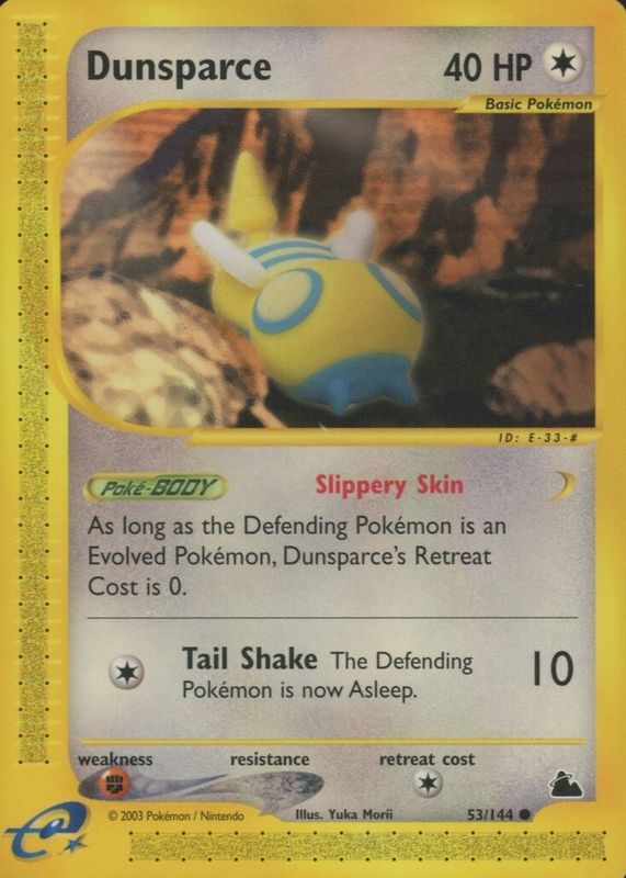 Dunsparce 2003 Skyridge #053/144 Base PSA 10