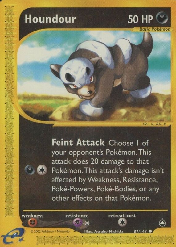 Houndour 2003 Aquapolis #087/147 Base SGC 10