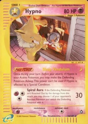 Hypno 2003 Aquapolis #016/147 Reverse Holo Price Guide