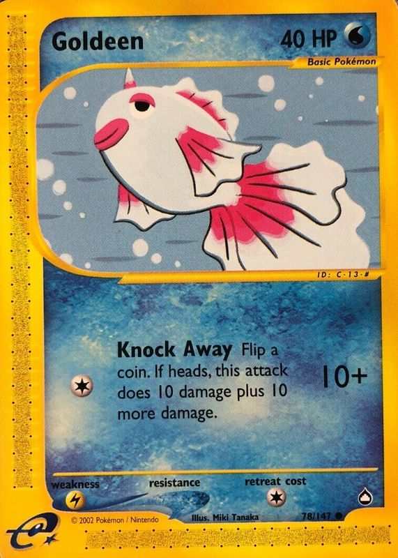 Goldeen 2003 Aquapolis #078/147 Base RAW TCG (NEAR MINT)