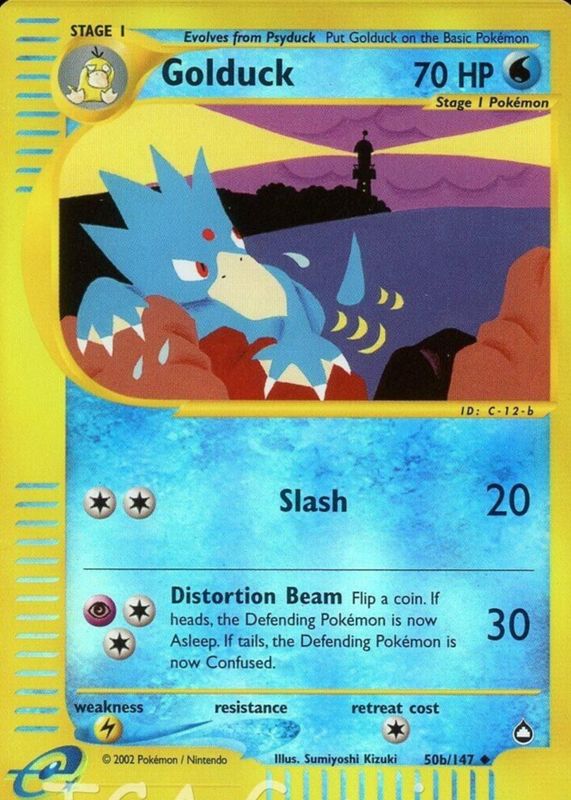 Golduck 2003 Aquapolis #50b/147 Reverse Holo RAW TCG (NEAR MINT)