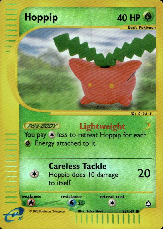 Hoppip 2003 Aquapolis #083/147 Reverse Holo RAW TCG (NEAR MINT)