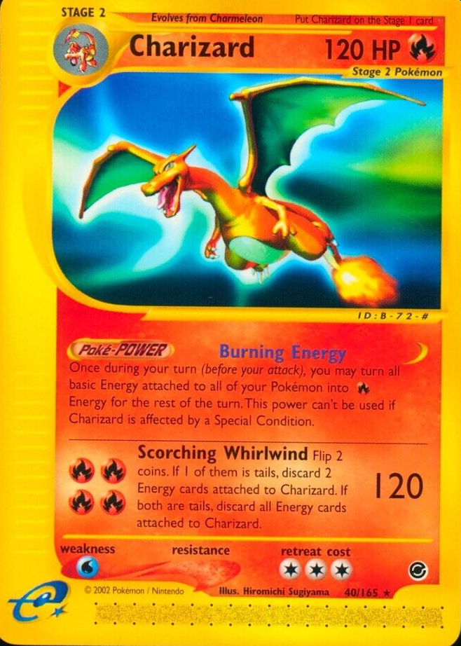 2002 charizard pokemon card value Hello! i have this holo and was wondering about the it may have a set highly celebrated for reprinting the most legendary vintage cards of the Wizards of the Coast era Charizard 2002 Pokemon Legendary Collection