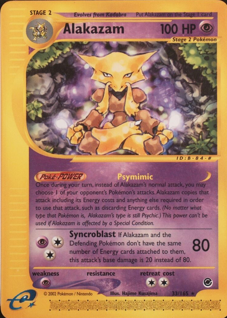 Alakazam 2002 Expedition #033/165 Base Price Guide - Sports Card