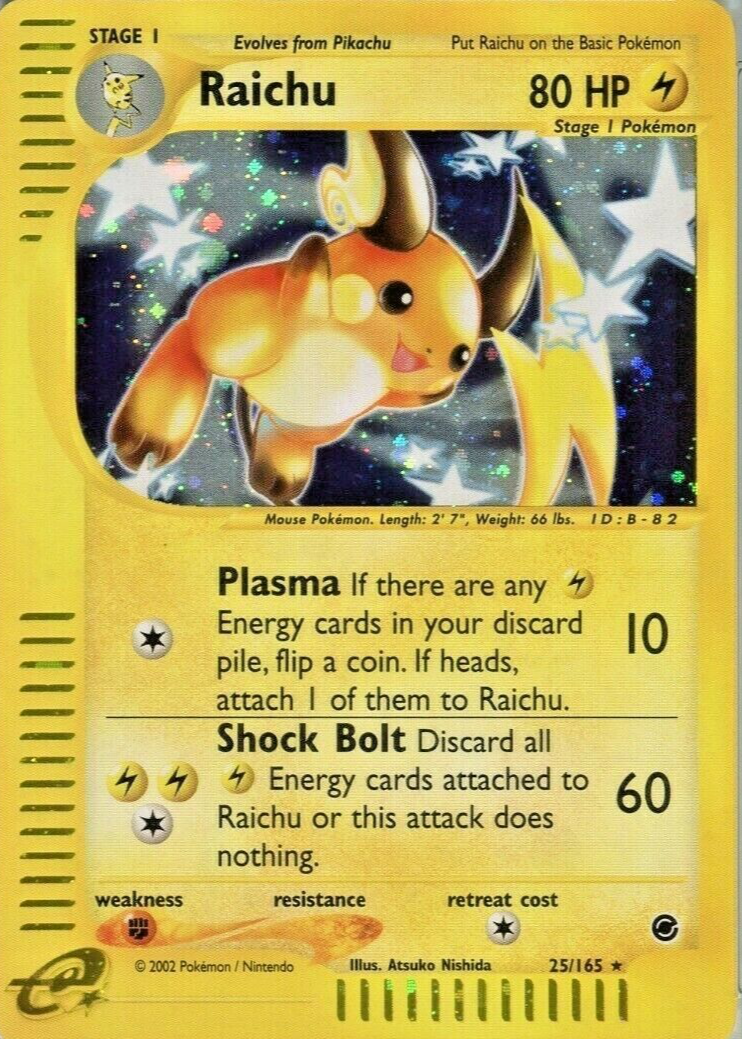 Raichu 2002 Expedition #025/165 Holo Price Guide - Sports Card