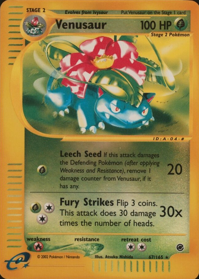 Venusaur 2002 Expedition #067/165 Reverse Holo Price Guide - Sports Card  Investor