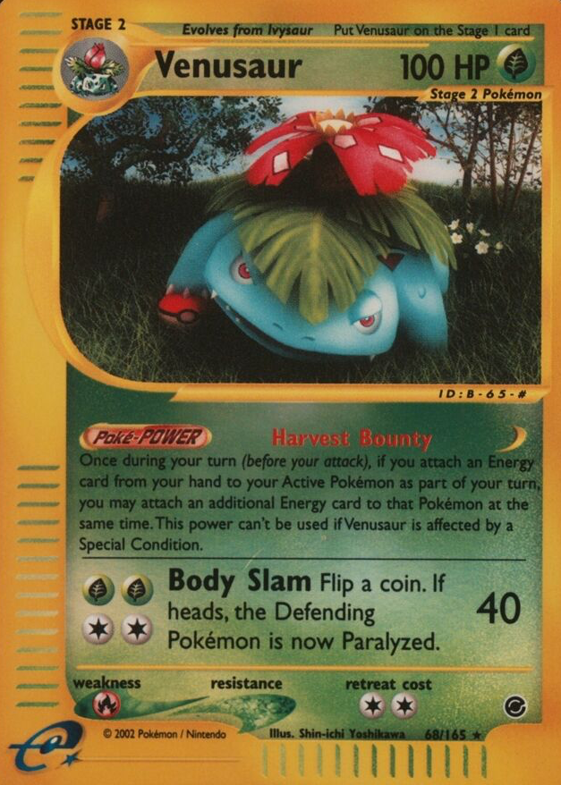 Venusaur 2002 Expedition #068/165 Reverse Holo Price Guide