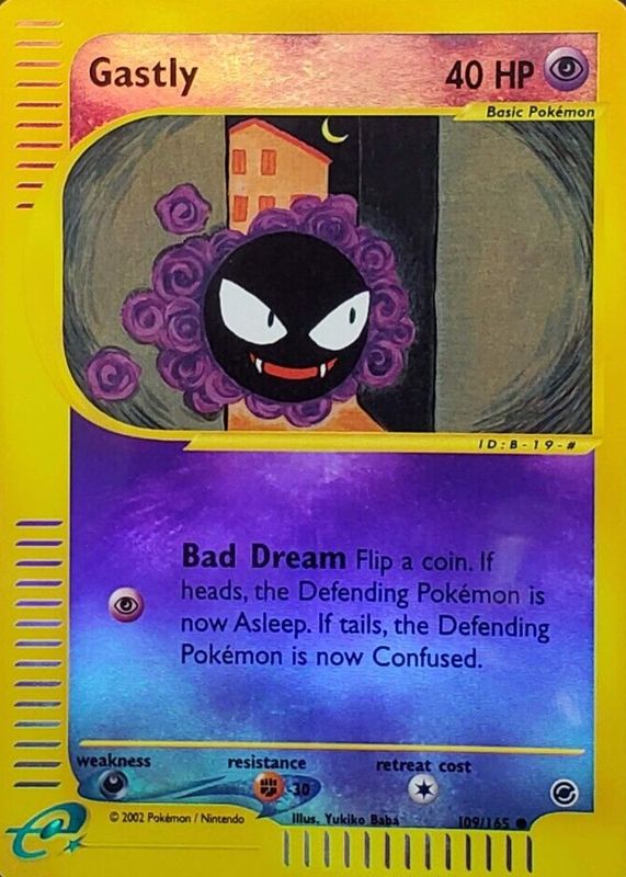 Gastly 2002 Expedition #109/165 Reverse Holo PSA 7